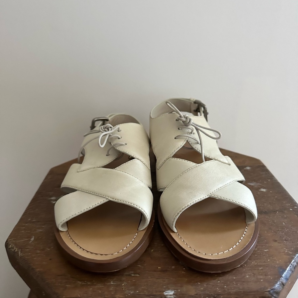 Miu Miu Women's Cream Sandals NWOT - Picture 2 of 6